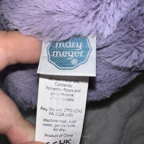 Mary Meyer Marshmallow Zoo Stuffed Animal Soft Toy, 13-Inches, Berry Bear Purple - Picture 5 of 5